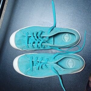 Turquoise Blue Palladium Sneakers.